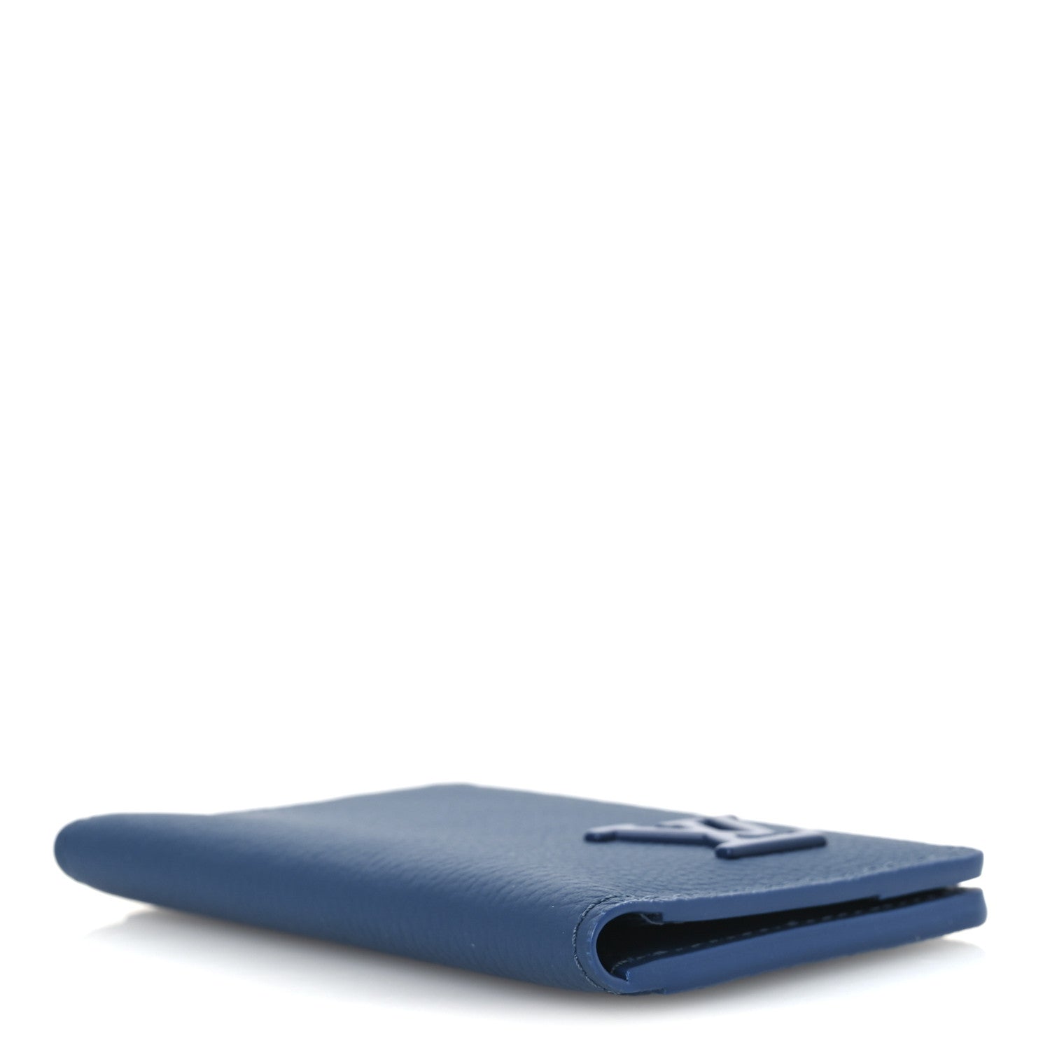 Grained Calfskin Aerogram Pocket Organizer Atlantic Blue