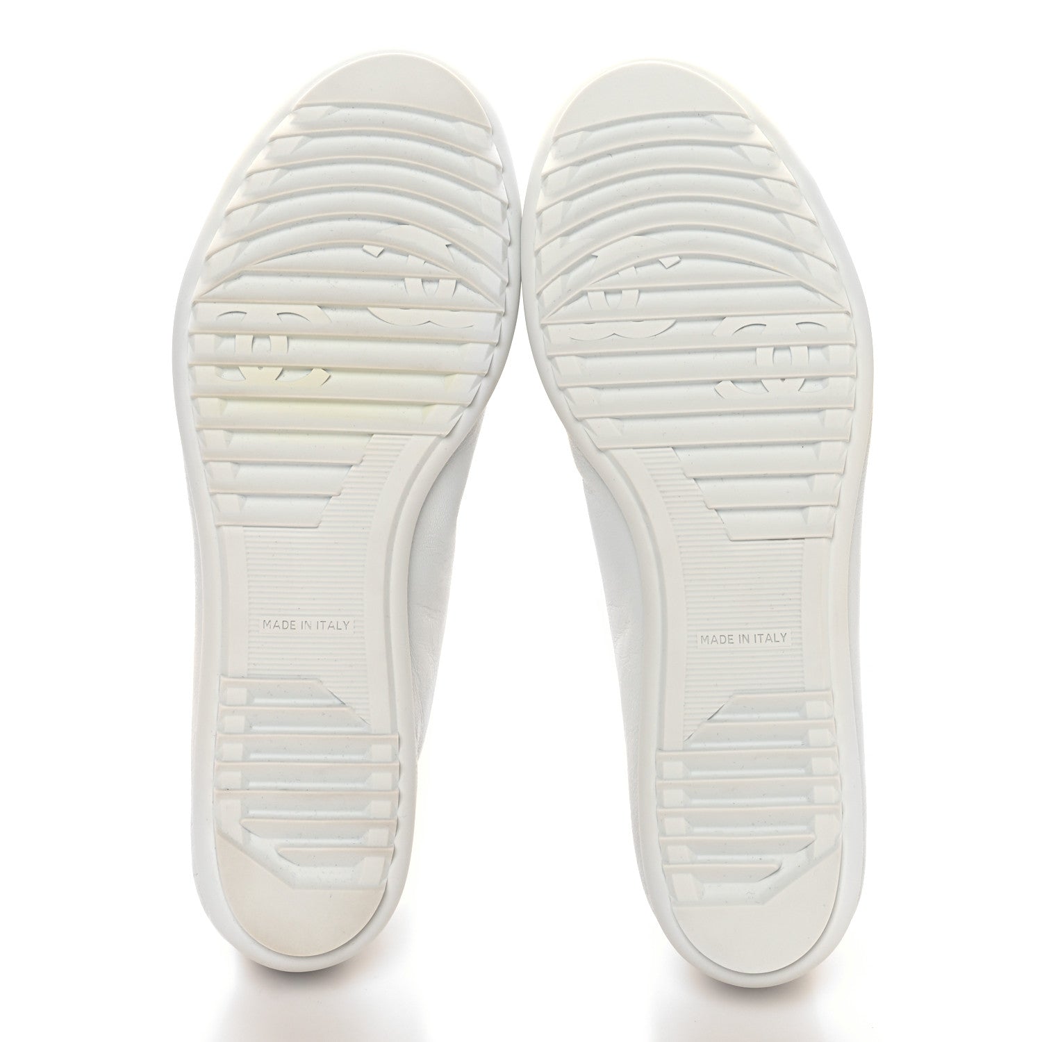 Lambskin Cap Toe CC Mary Jane Flats 39.5 White