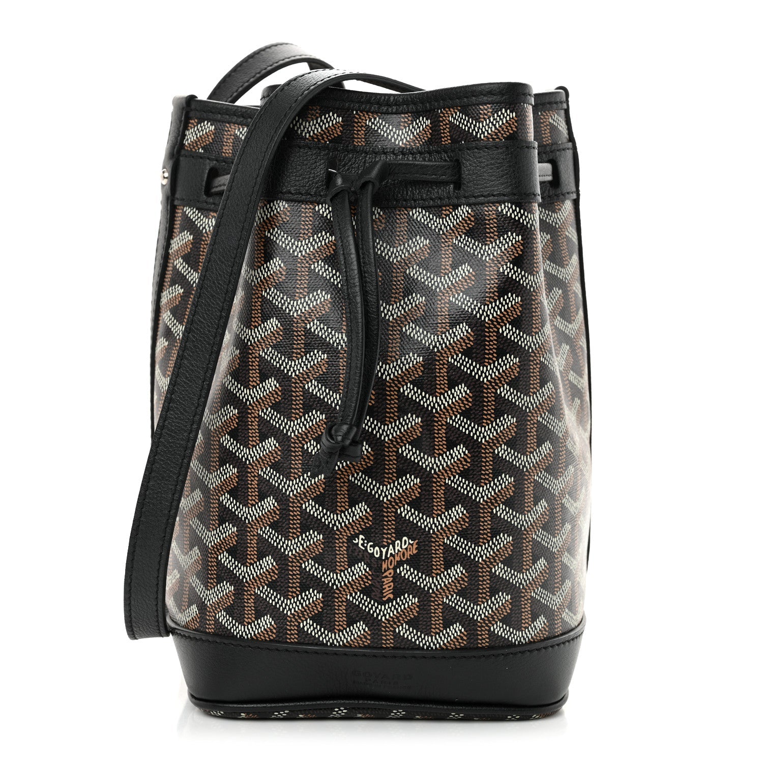 Goyardine Petit Flot Bucket Bag PM Black