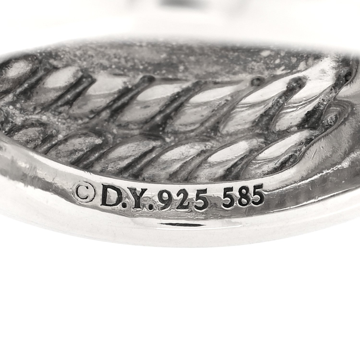 Sterling Silver 14K Yellow Gold Narrow Crossover Ring 50 5.25