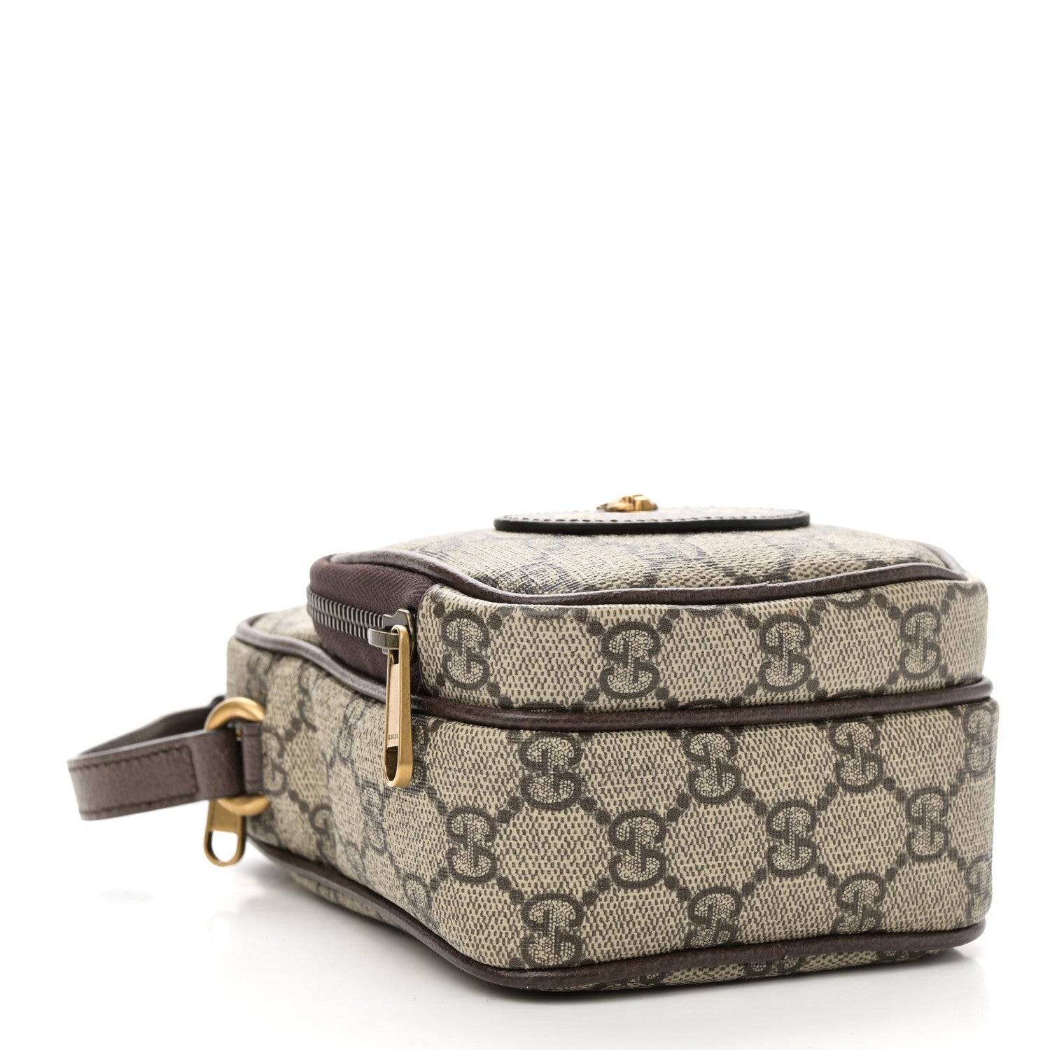 GG Supreme Monogram Mini Neo Vintage Double Zip Messenger Bag Beige New Acero Crop