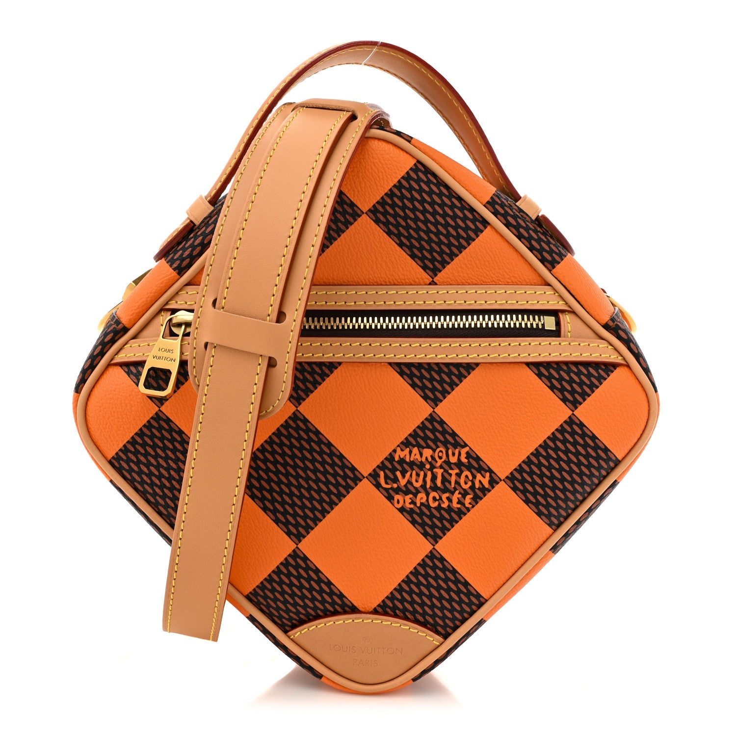 Damier Pop Chess Messenger Orange