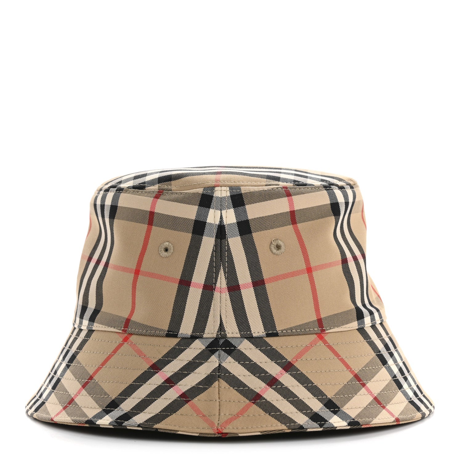 Technical Cotton Vintage Check Bucket Hat S Archive Beige