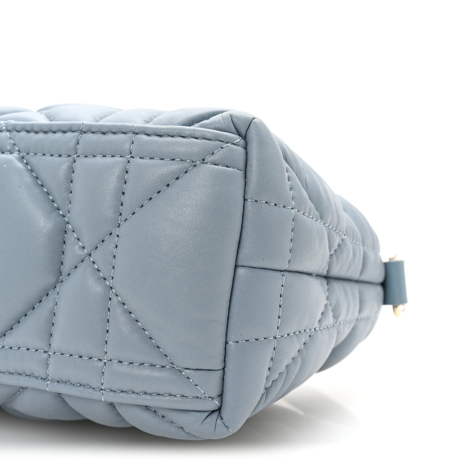 Calfskin Macrocannage Small Diortravel Nomad Pouch Bracing Blue