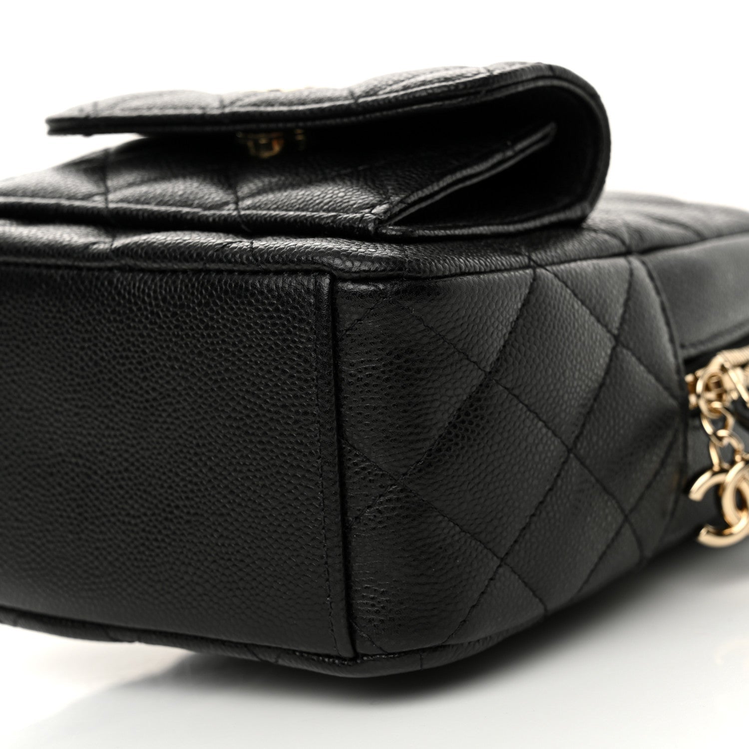 Caviar Quilted CC Mini Classic Backpack Black