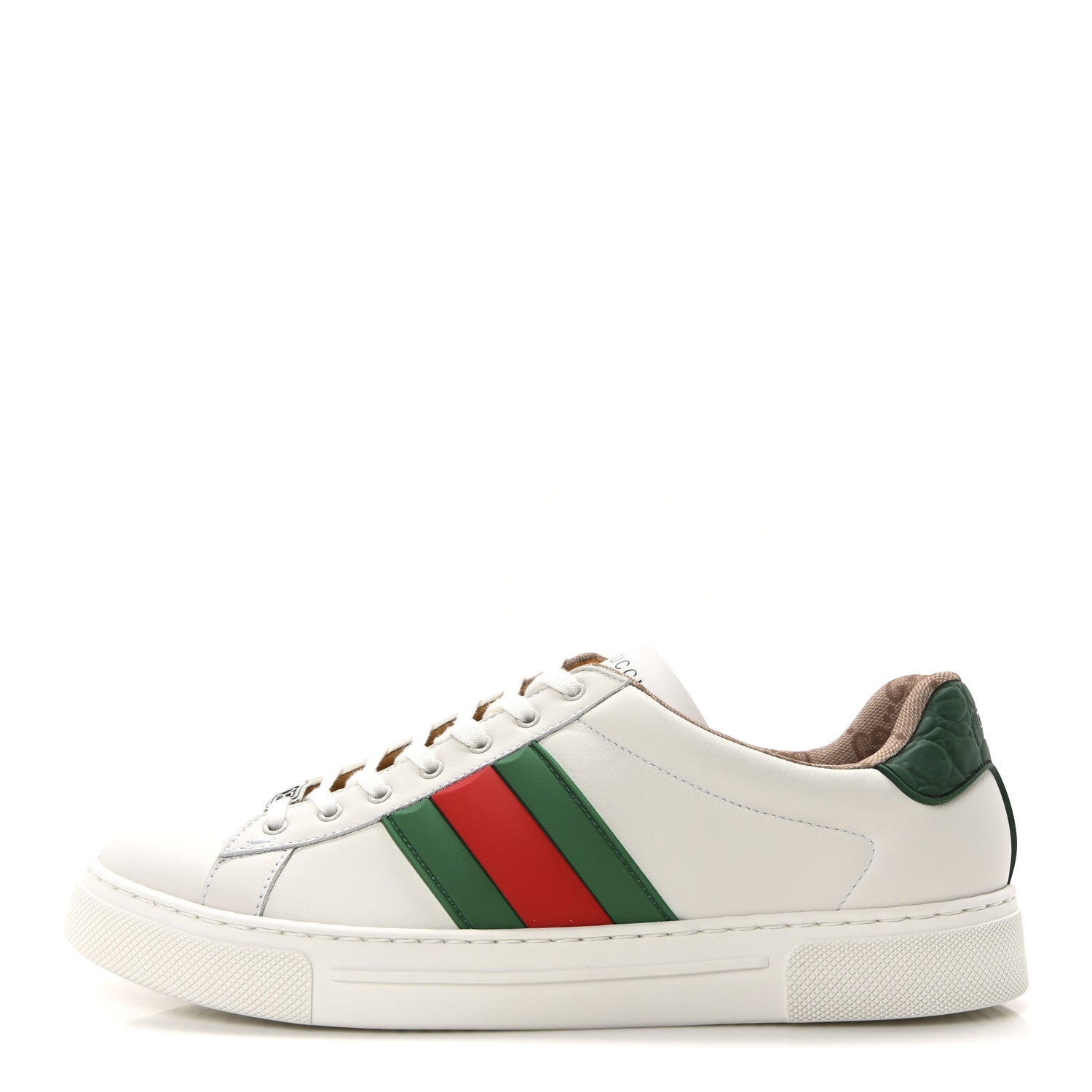 Ultralight Plume Calfskin Rubber Web Mens New Ace Sneakers 9 Green White Red