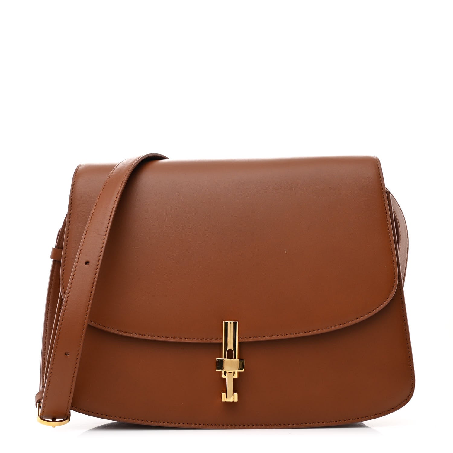 Sleek Calfskin The Sofia 10 Crossbody Twany