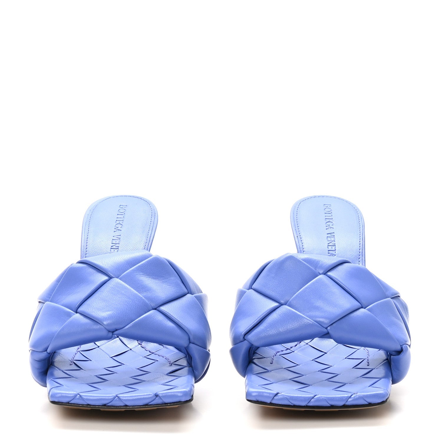 Nappa Maxi Intrecciato Lido 90mm Mule Sandals 35 Indigo