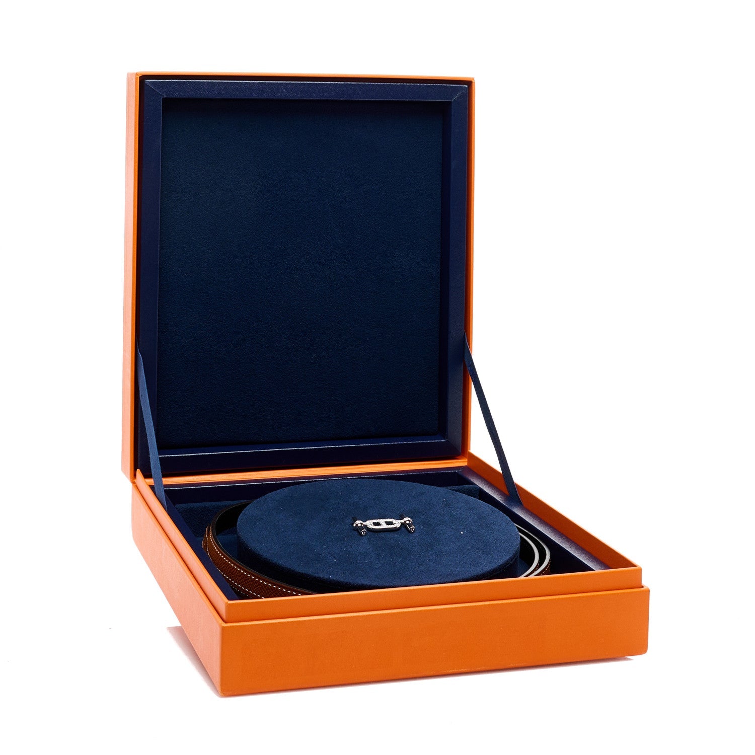 Swift Epsom 18K White Gold Diamond 13mm Ancre Belt 85 34 Black Gold