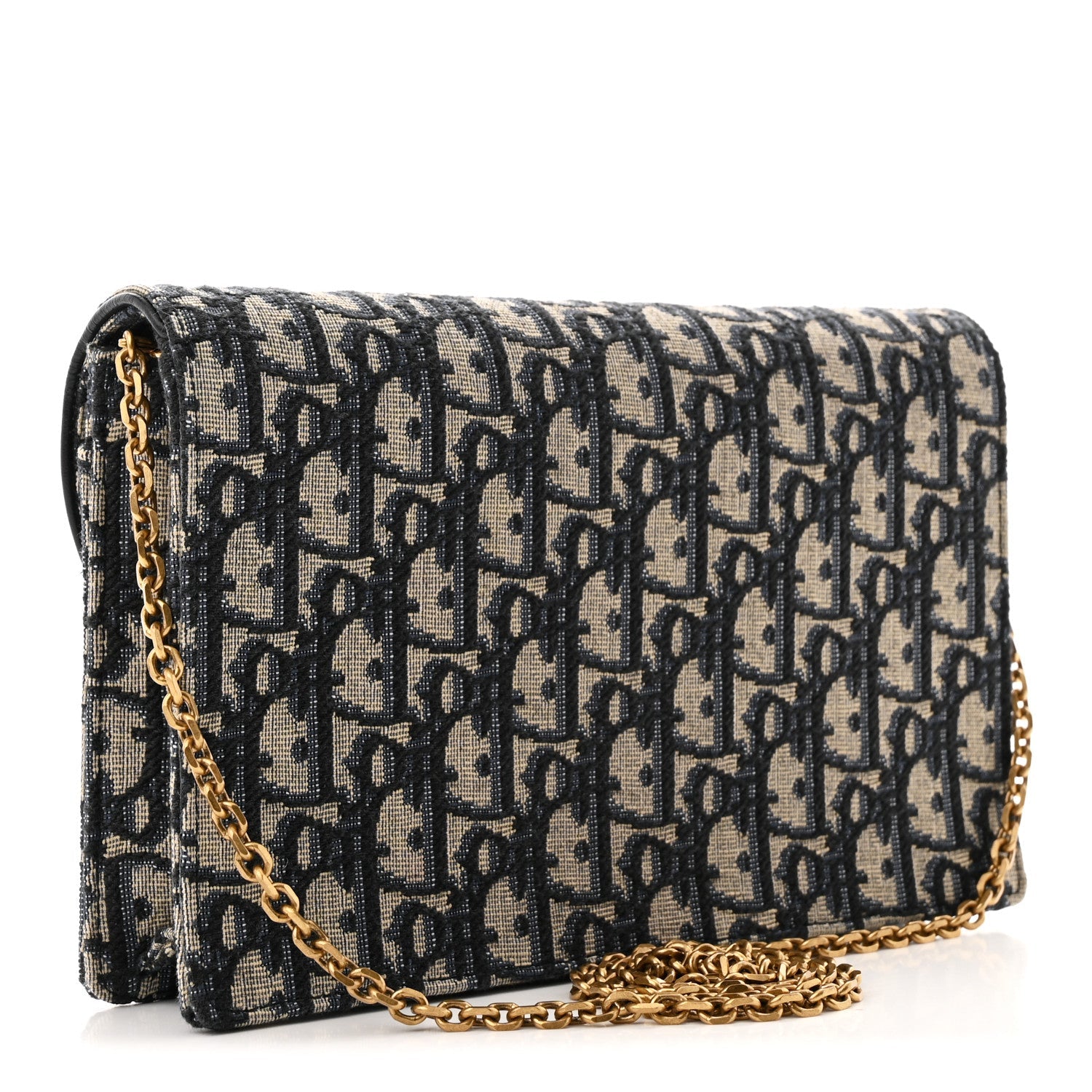 Oblique Saddle Chain Pouch Blue