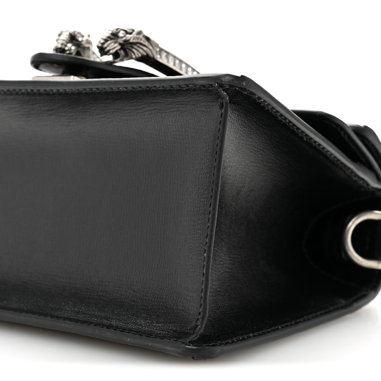 Satin Crystal GG Monogram Mini Dionysus Top Handle Bag Black