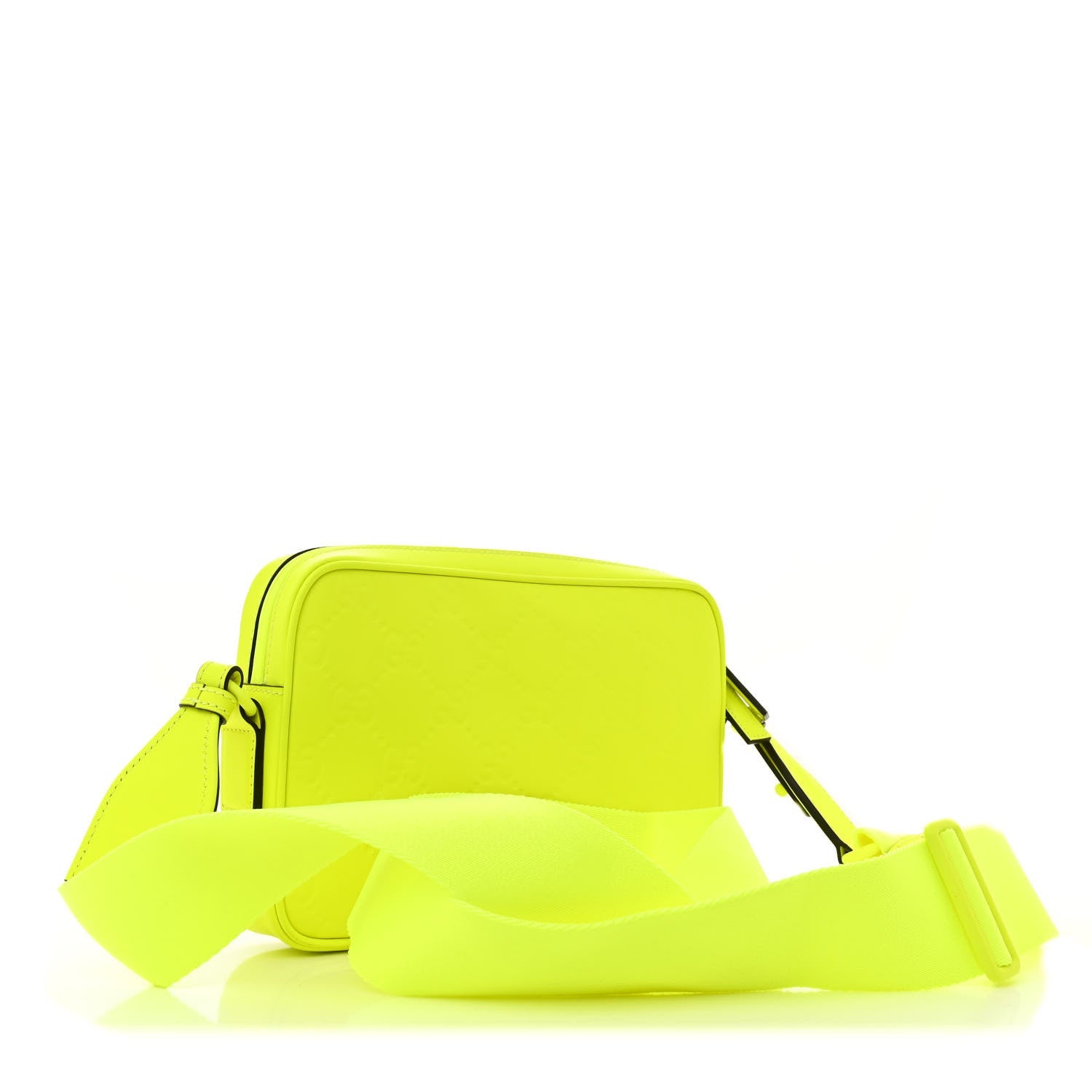 Rubber Effect Monogram GG Crossbody Bag Fluorescent Yellow