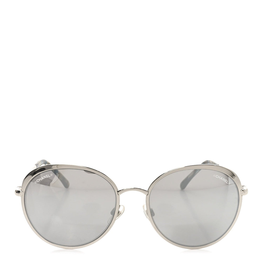 Round Spring Sunglasses 4206 Silver