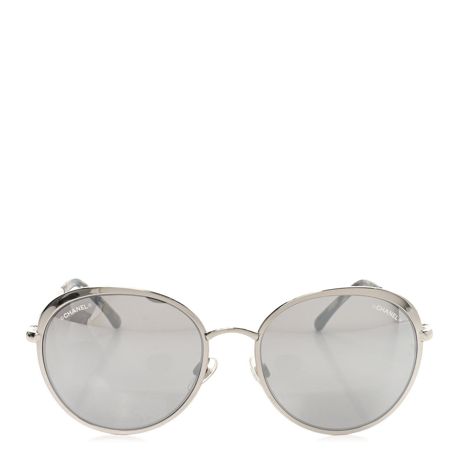 Round Spring Sunglasses 4206 Silver