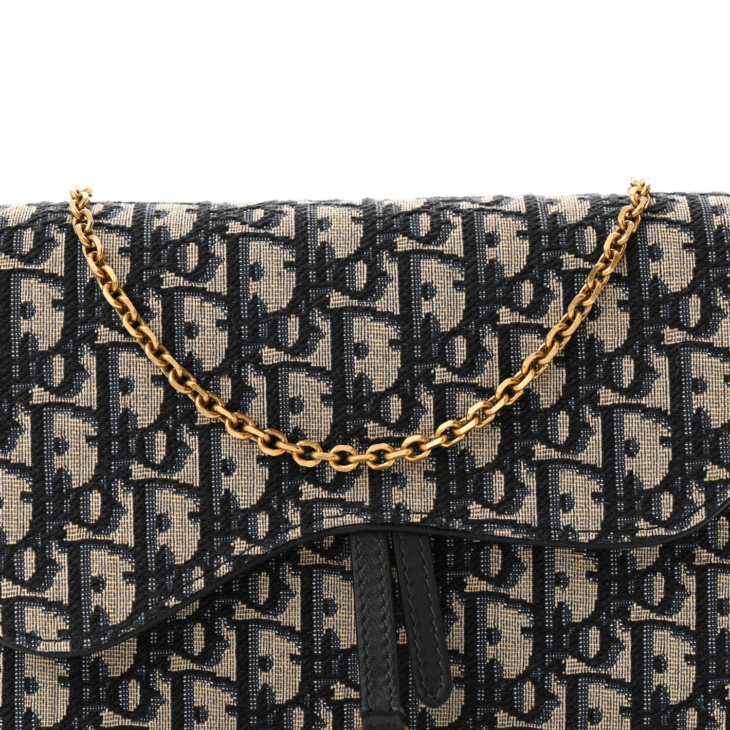 Oblique Saddle Chain Pouch Blue