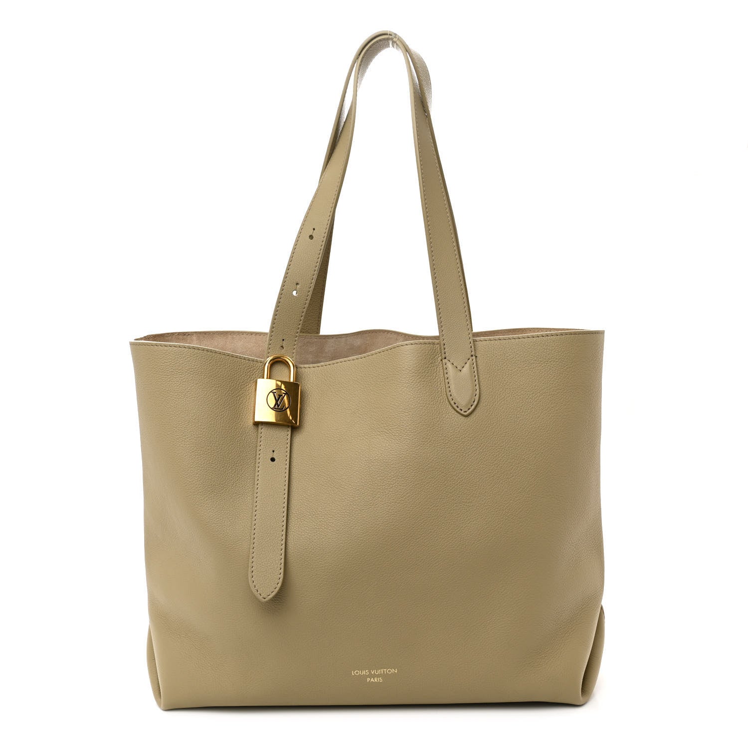 Grained Calfskin Low Key Cabas MM Clay