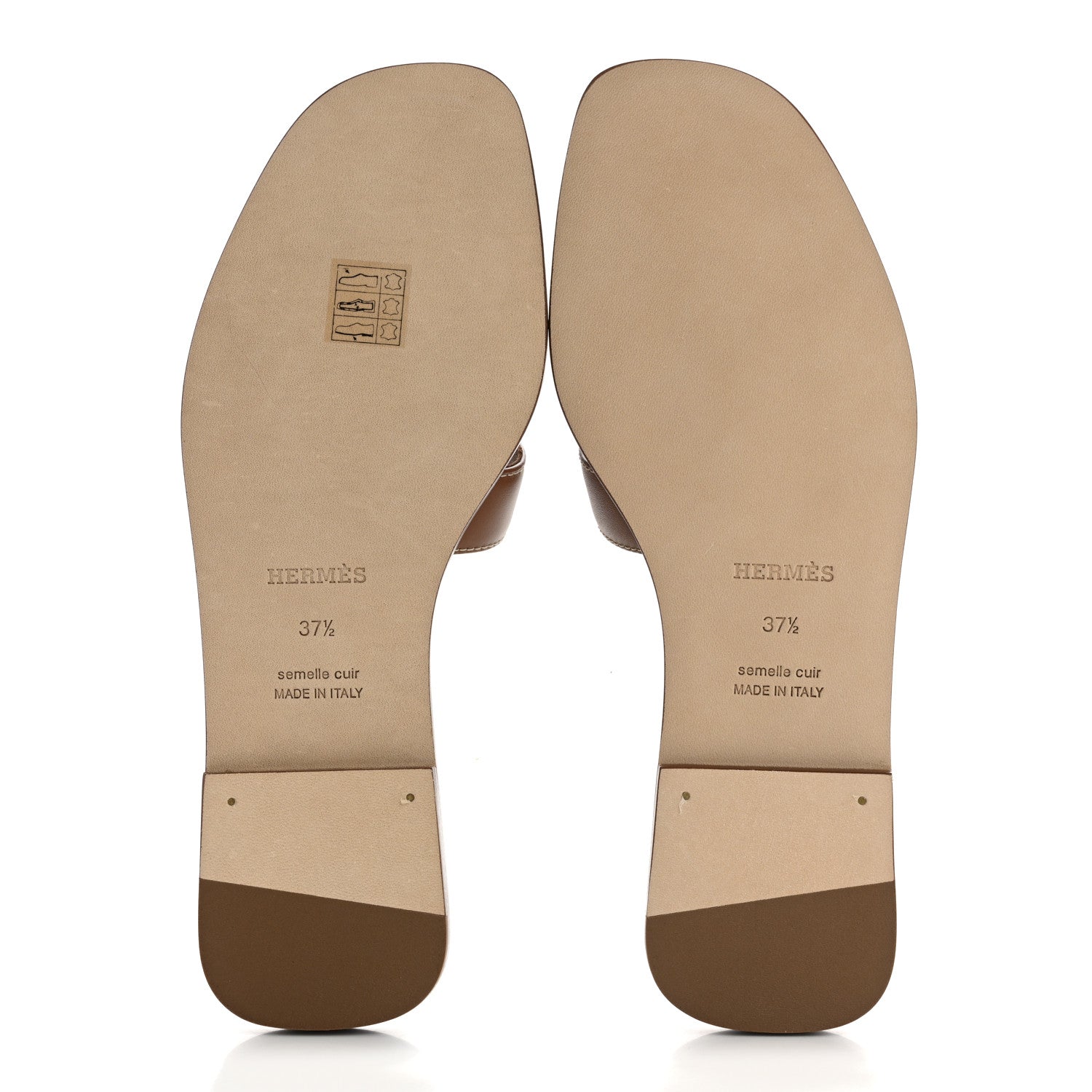 Box Calfskin Oran Sandals 37.5 Gold