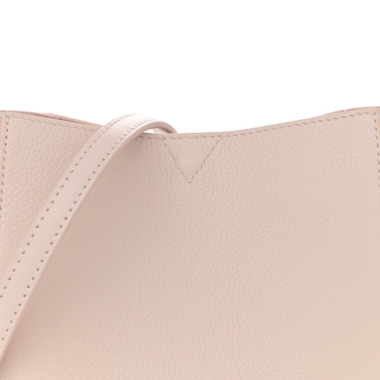 Calfskin Spiked Mini Cabachic Mini Bucket Bag Leche