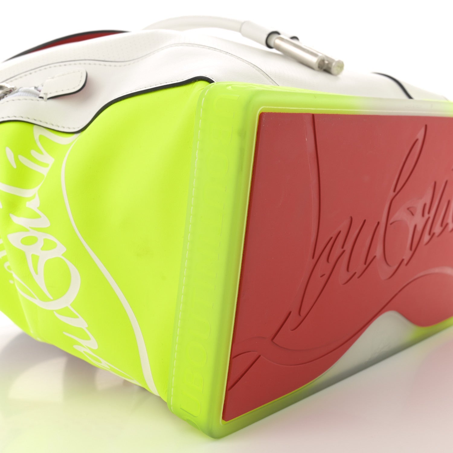 Calfskin Explorafunk Backpack Bianco Fluo Yellow