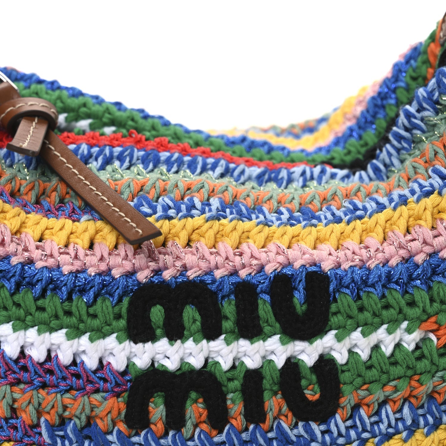 Fabric Crochet Pouch Multicolor