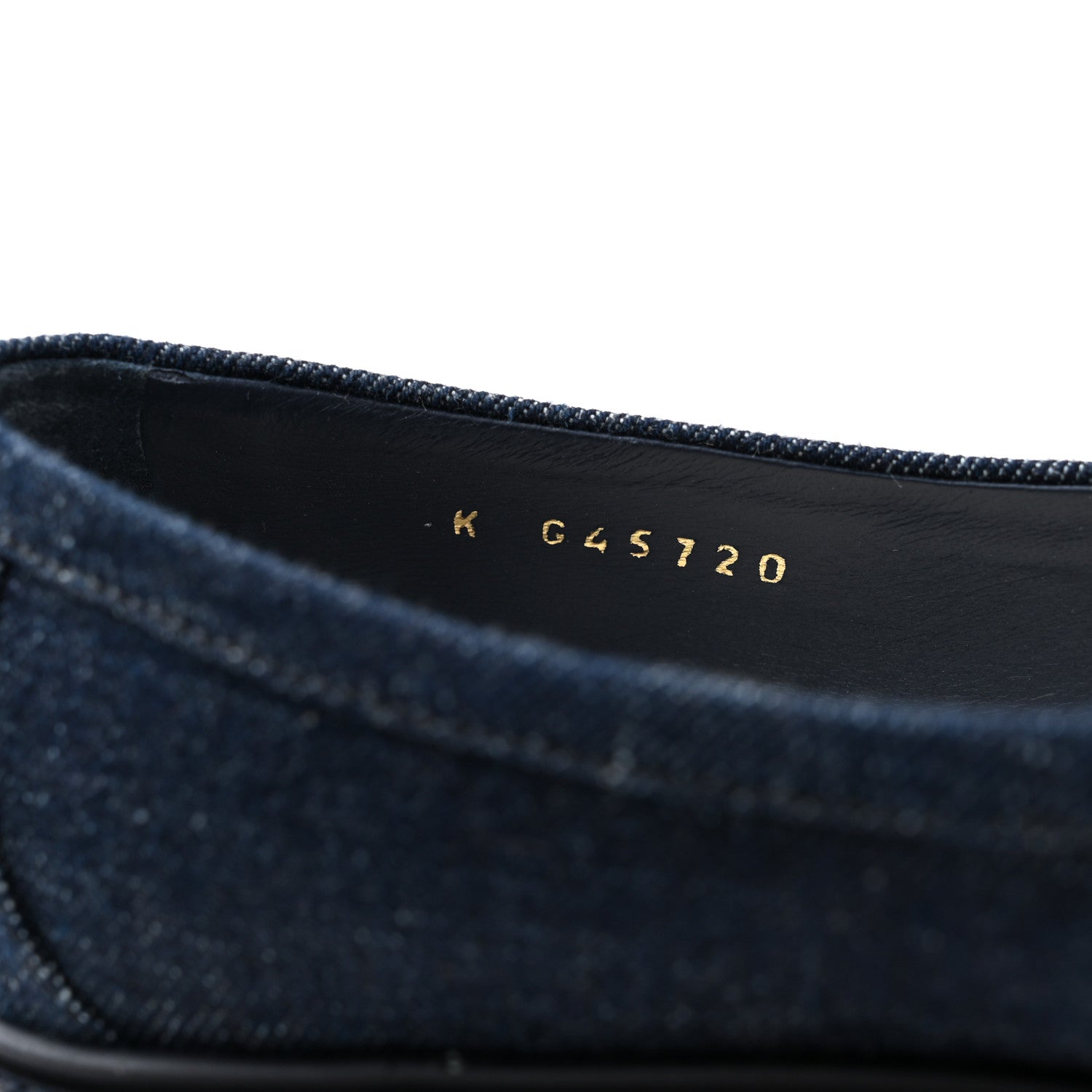 Denim CC Turnlock Loafers 36.5 Dark Blue