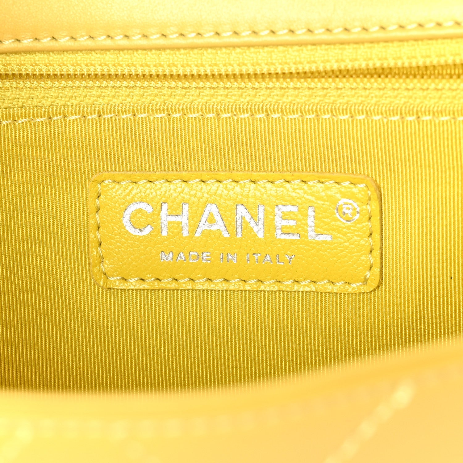 Calfskin Stitched Small Ring My Bag Flap Crossbody Yellow