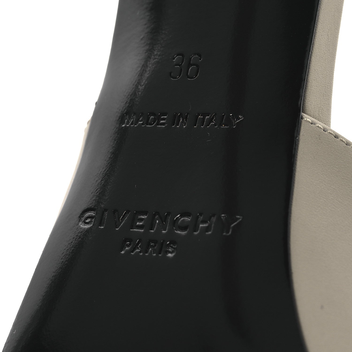 Calfskin G Lock Sandals 36 Natural Beige