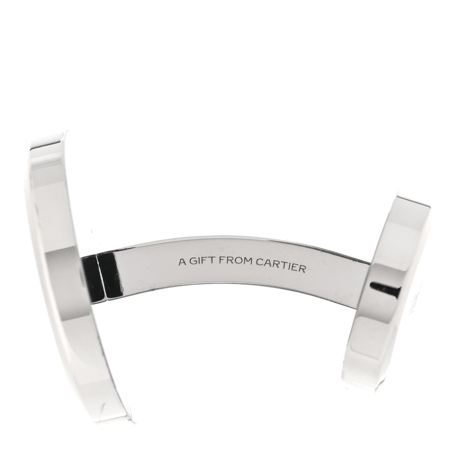 Sterling Silver Palladium Black Lacquer Panthere Cufflinks