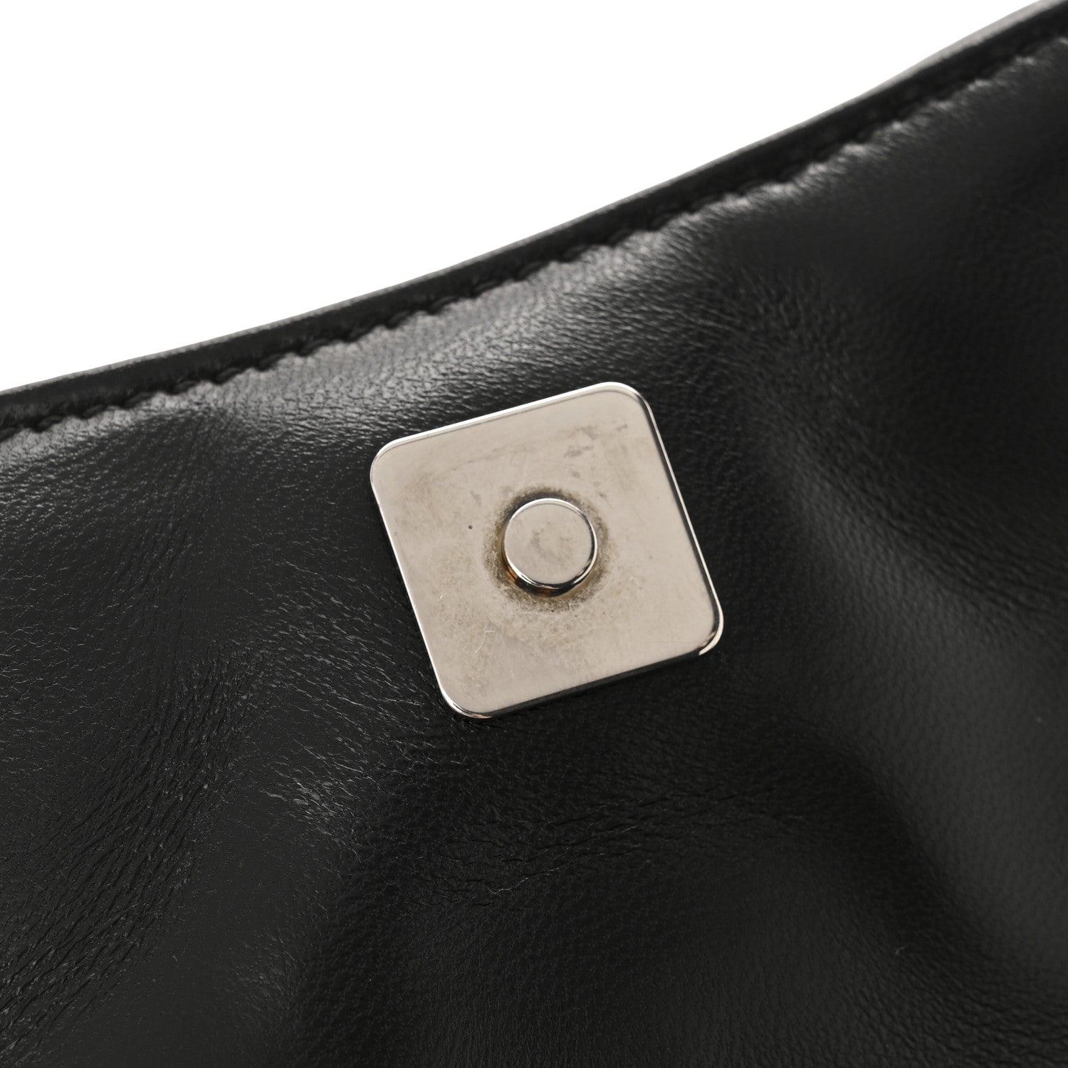 Nappa Vertical Matelasse Small Maxi Horsebit Chain Shoulder Bag Black