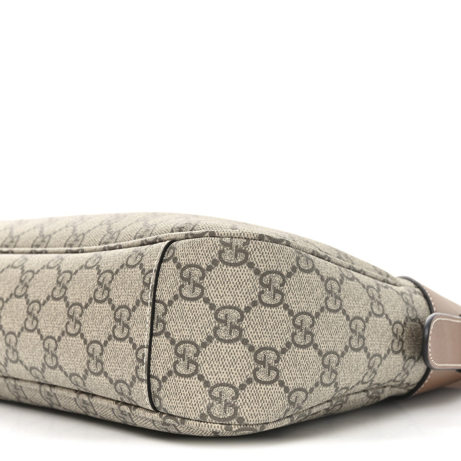 GG Supreme Monogram Emblem Medium Shoulder Bag Beige Ebony Sundial