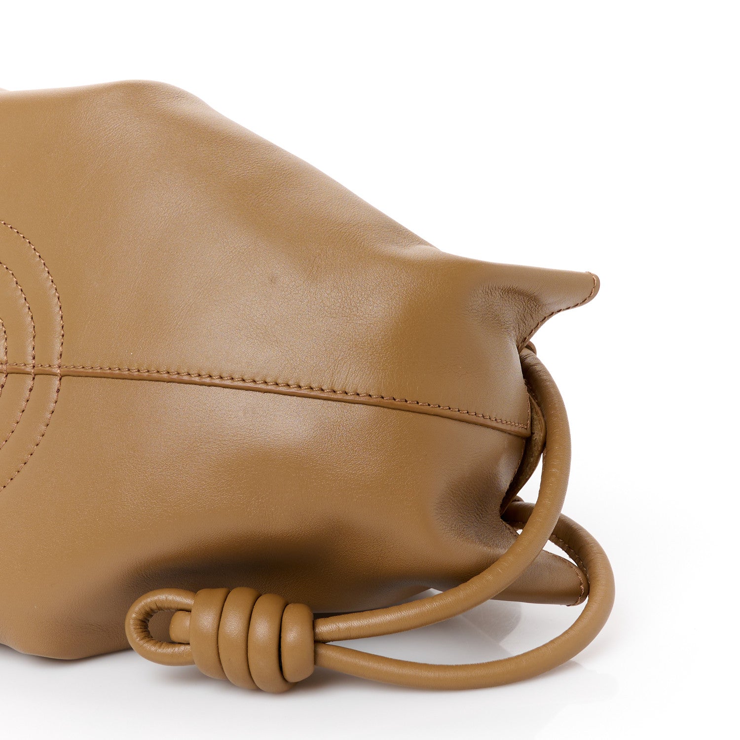 Shiny Nappa Calfskin Small Paseo Bag Oak