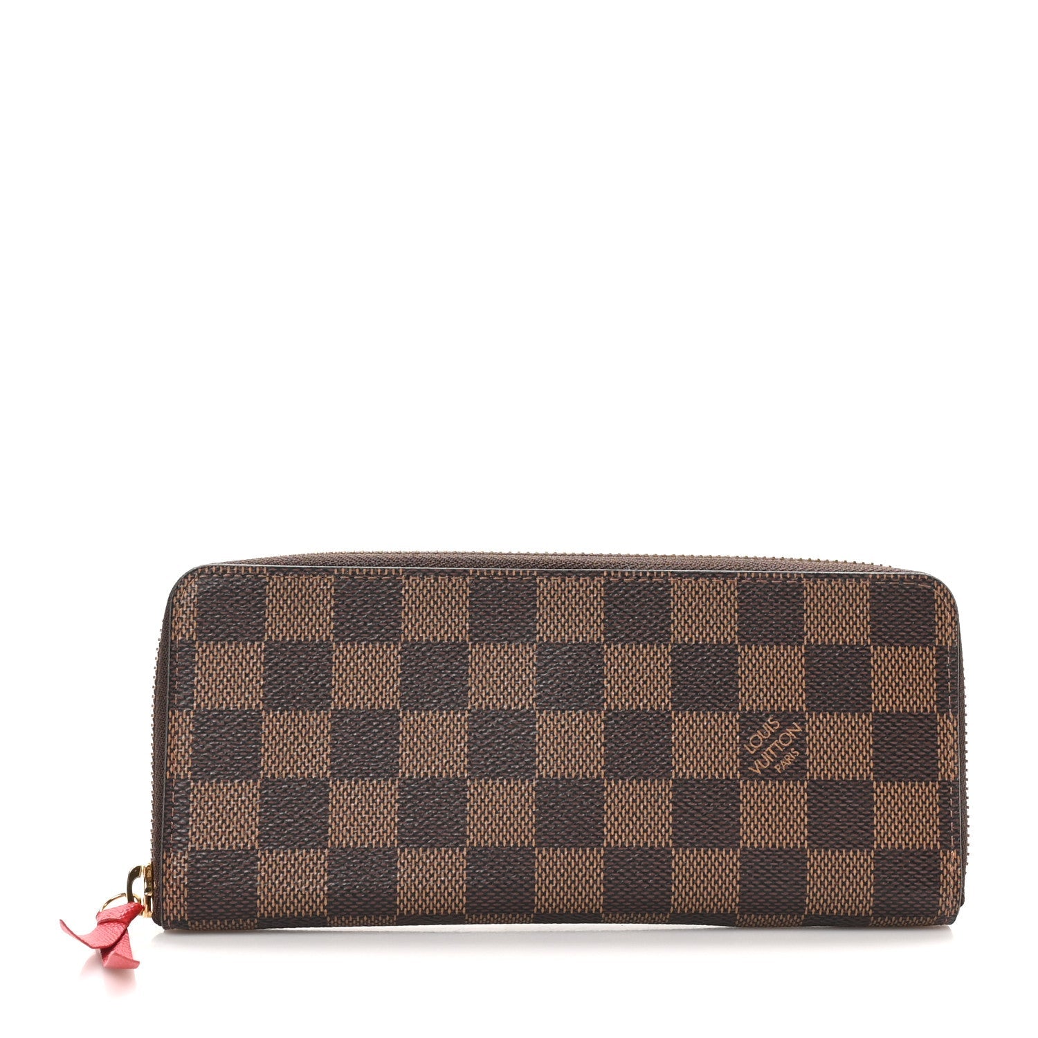Damier Ebene Clemence Wallet Cherry