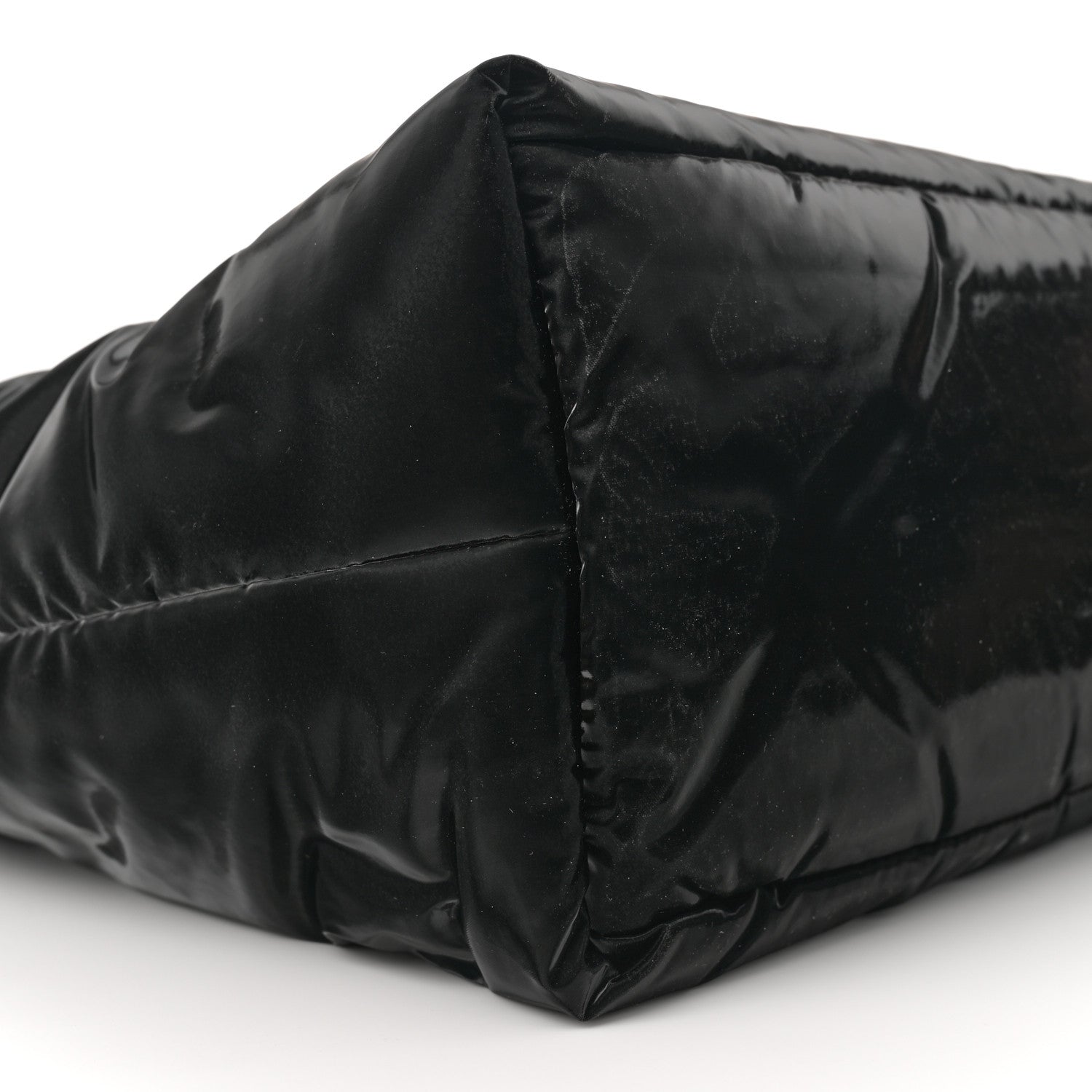 Silktech Canvas Wide Puffer Tote Black