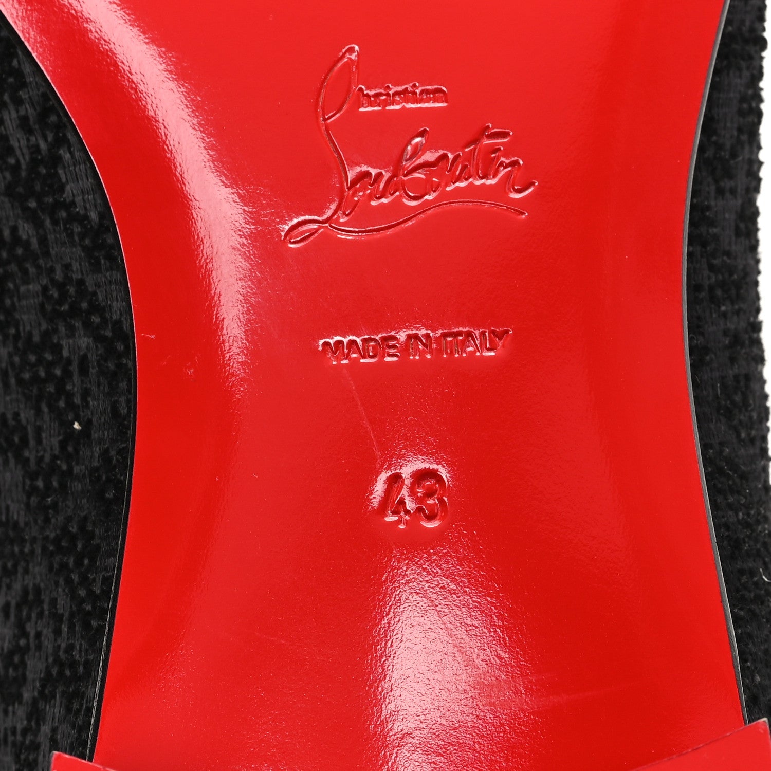 Embroidered Mens Flat Loafer 43 Black