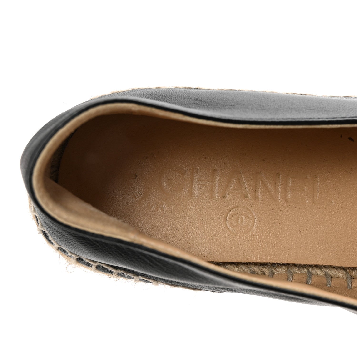 Lambskin CC Espadrilles 38 Black