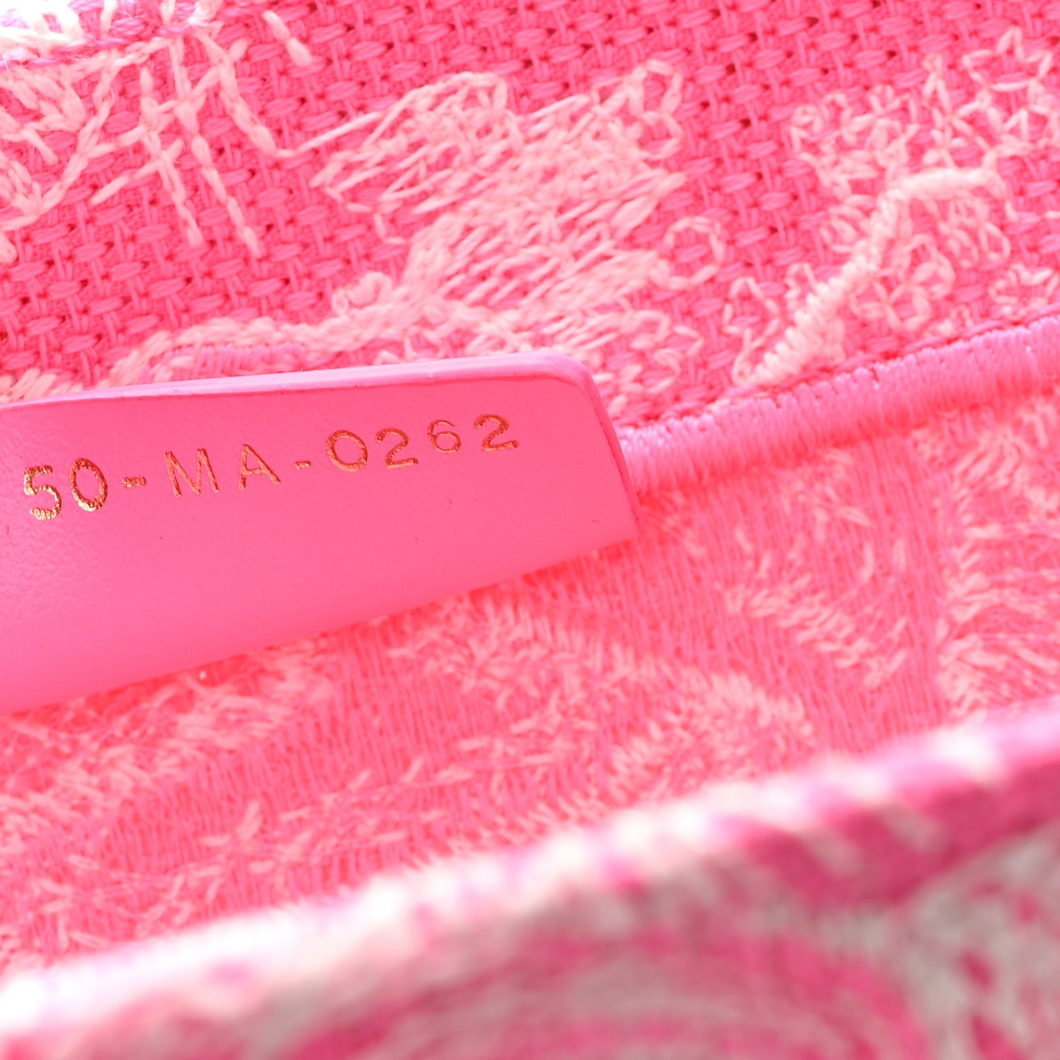 Canvas Embroidered Medium Dioriviera Toile De Jouy Book Tote Fluorescent Pink