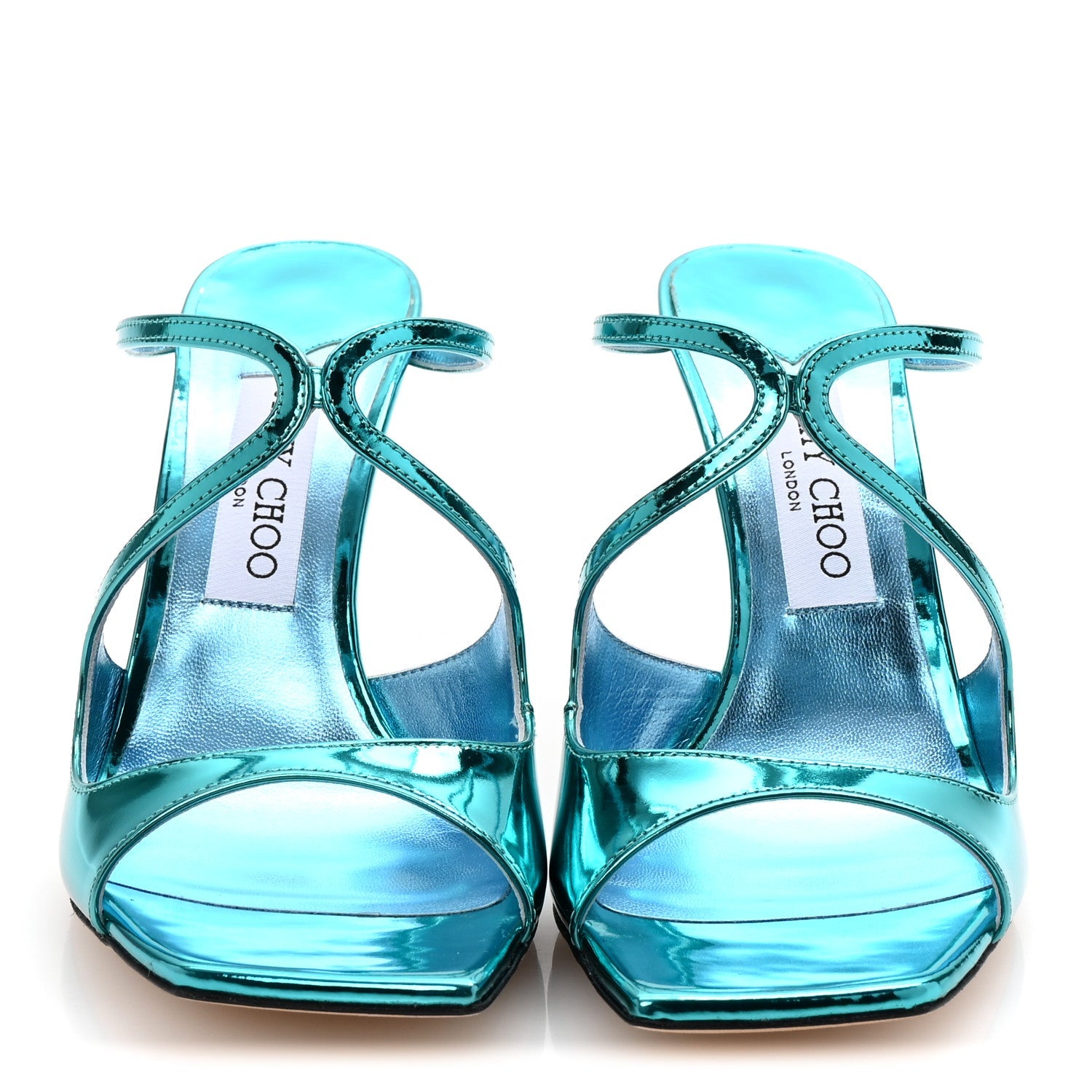 Metallic Calfskin Anise 95 Sandals 38.5 Malibu