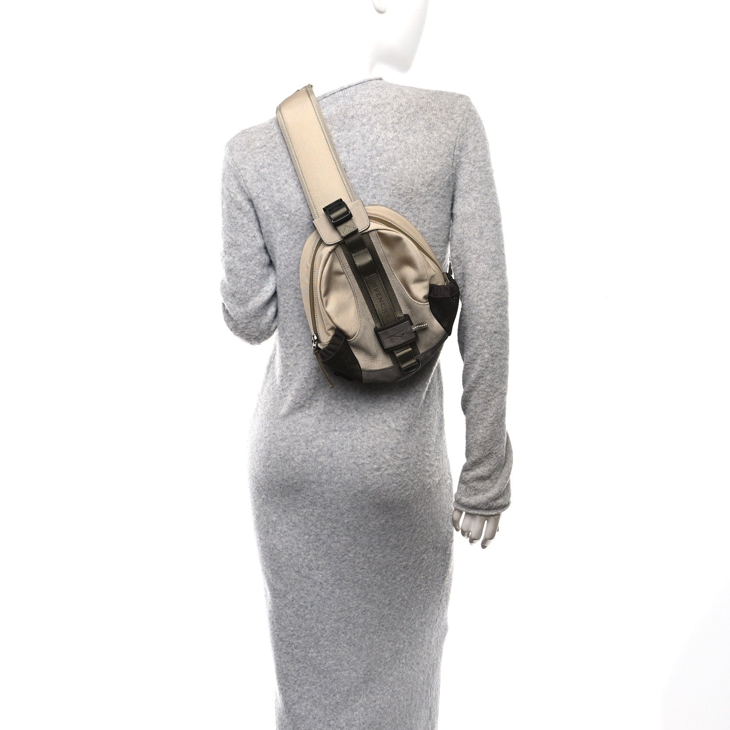 Nylon Nubuck G-Trail Small Sling Bag Brown