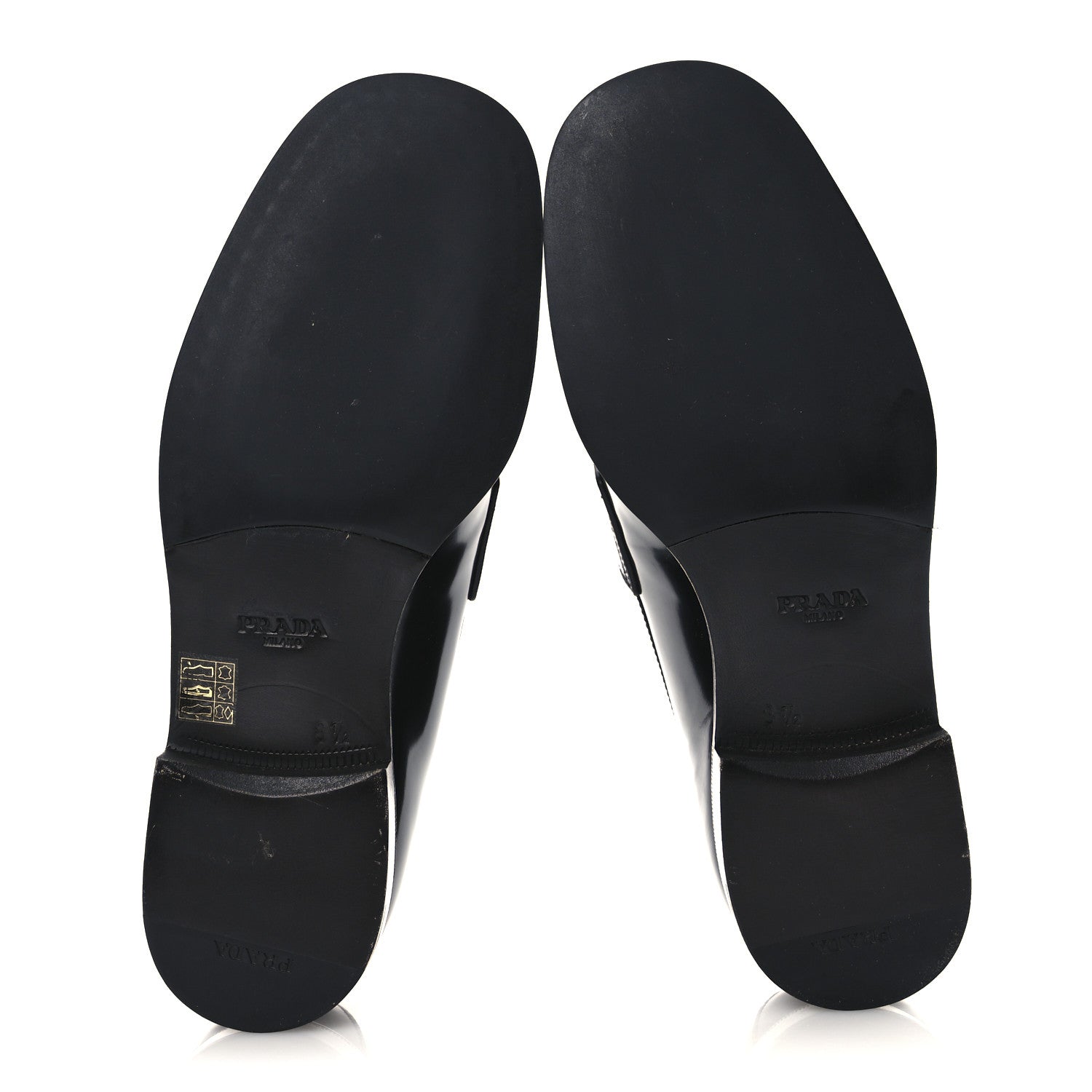 Spazzolato Fume Metal Triangle Logo Mens Loafers 8.5 Black