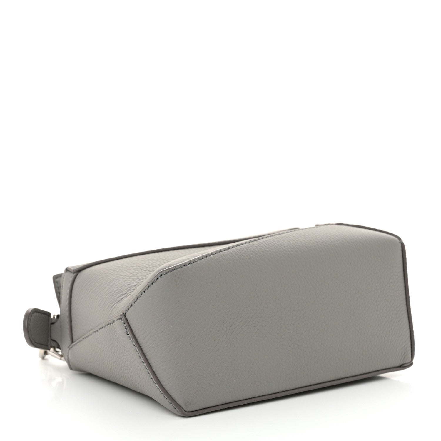 Soft Grained Calfskin Mini Puzzle Edge Bag Pearl Grey