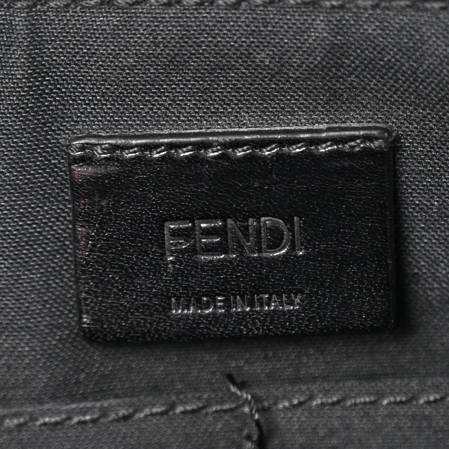 Glazed Fabric Vitello Liberty FF 1974 Diagonal Flat Clutch  Sunflower Black