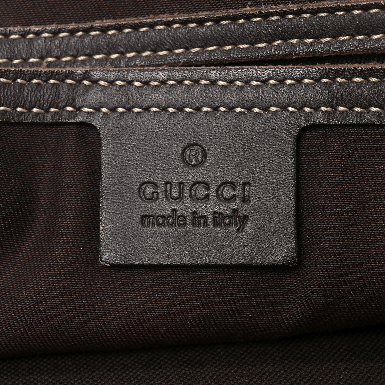 GG Supreme Monogram Belt Bag Dark Brown