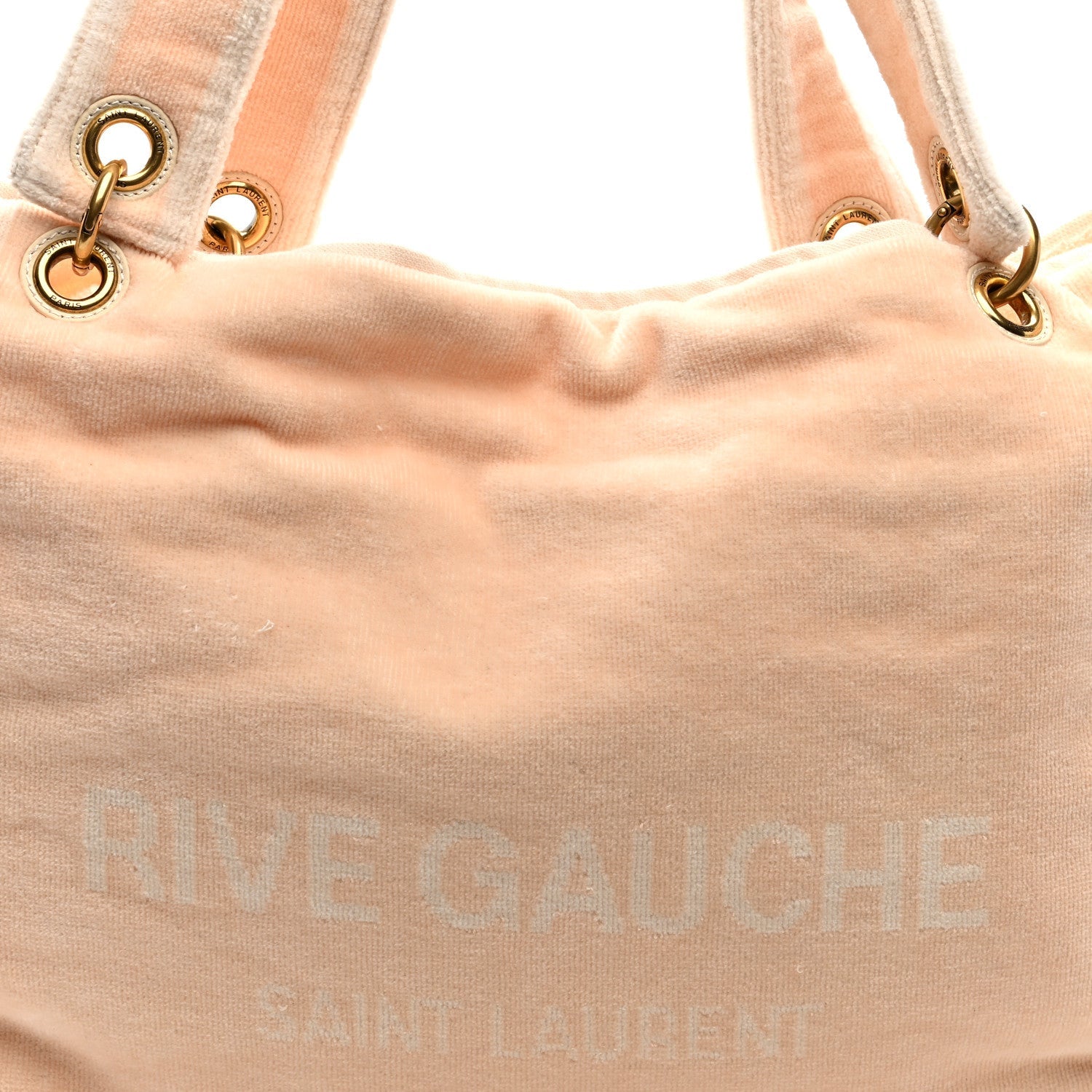 Terrycloth Rive Gauche Towel Tote Beige