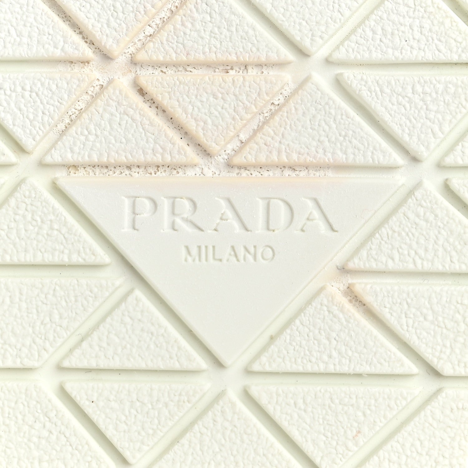 Technical Nylon Triangle Logo Mens Slip On Sneakers 11 White