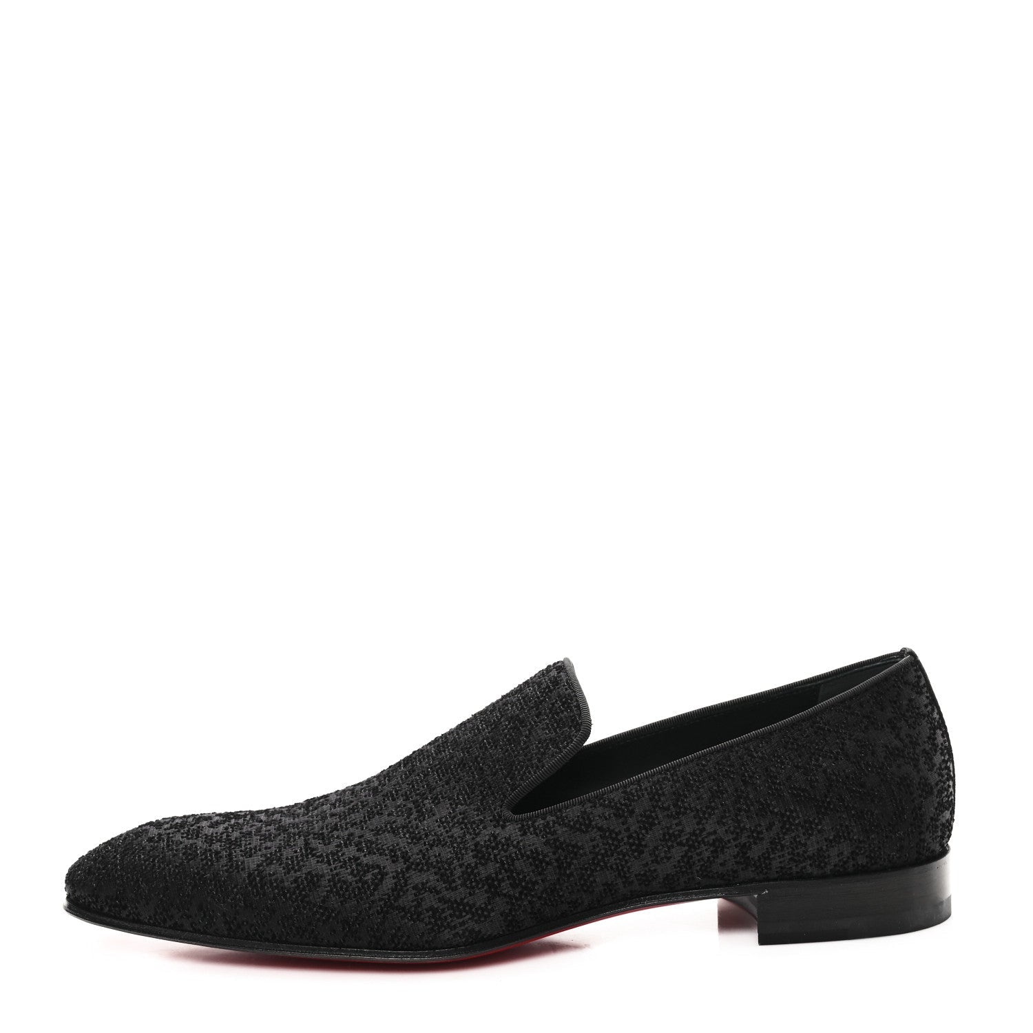 Embroidered Mens Flat Loafer 43 Black