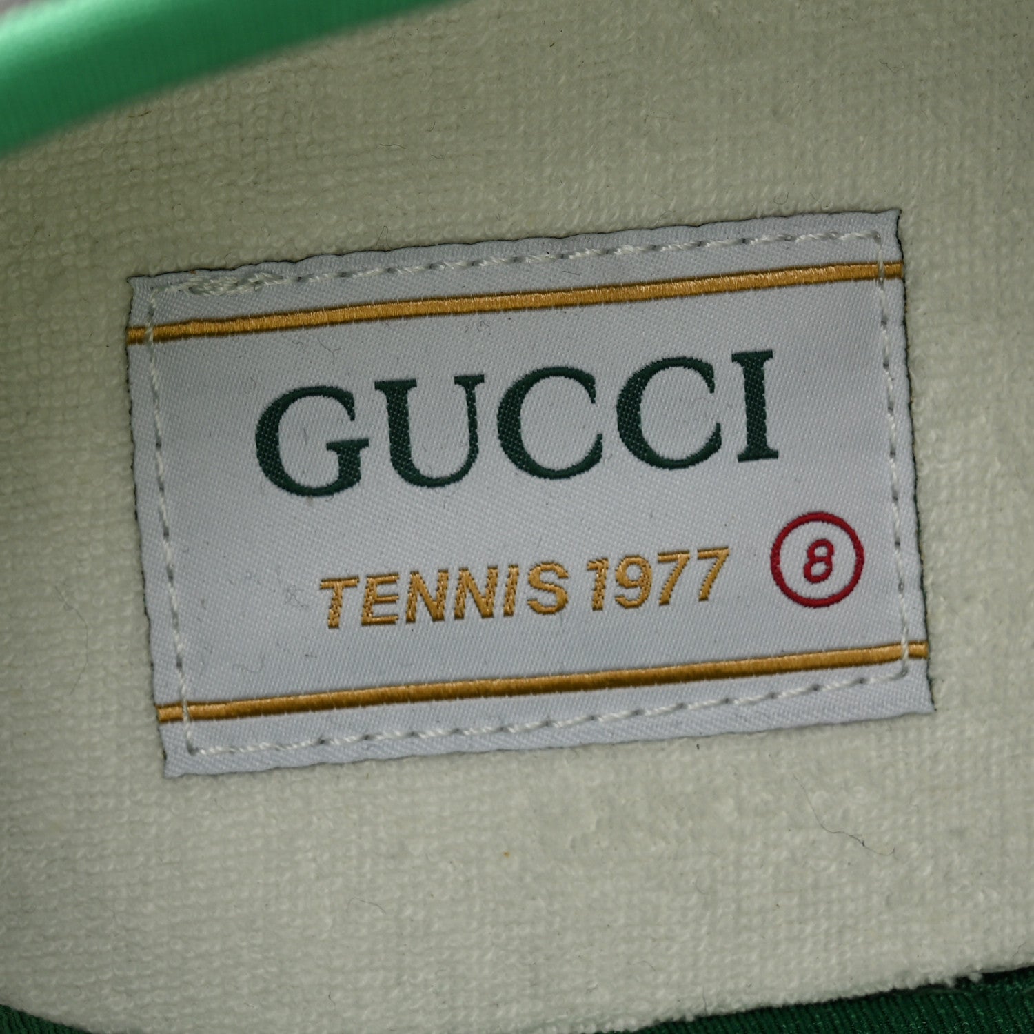 New Denim GG Monogram Web Mens 1977 Tennis Sneakers 8 Black Ivory