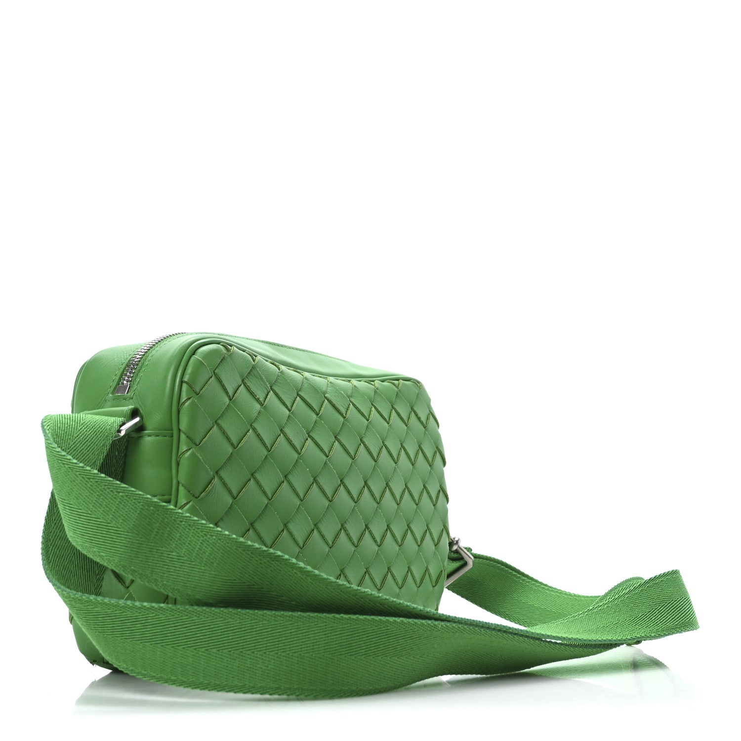 Calfskin Intrecciato Camera Bag Parakeet