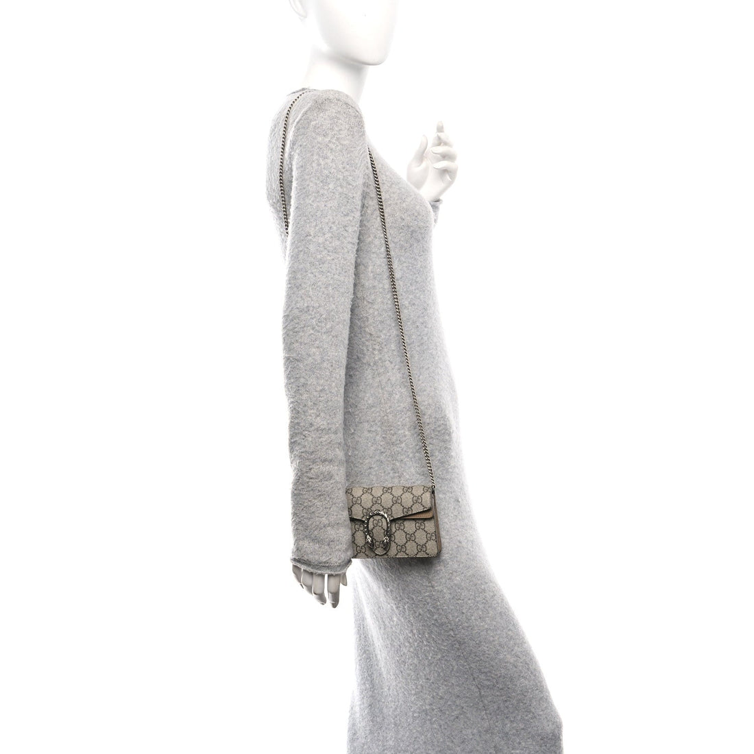 GG Supreme Monogram Super Mini Dionysus Shoulder Bag Taupe