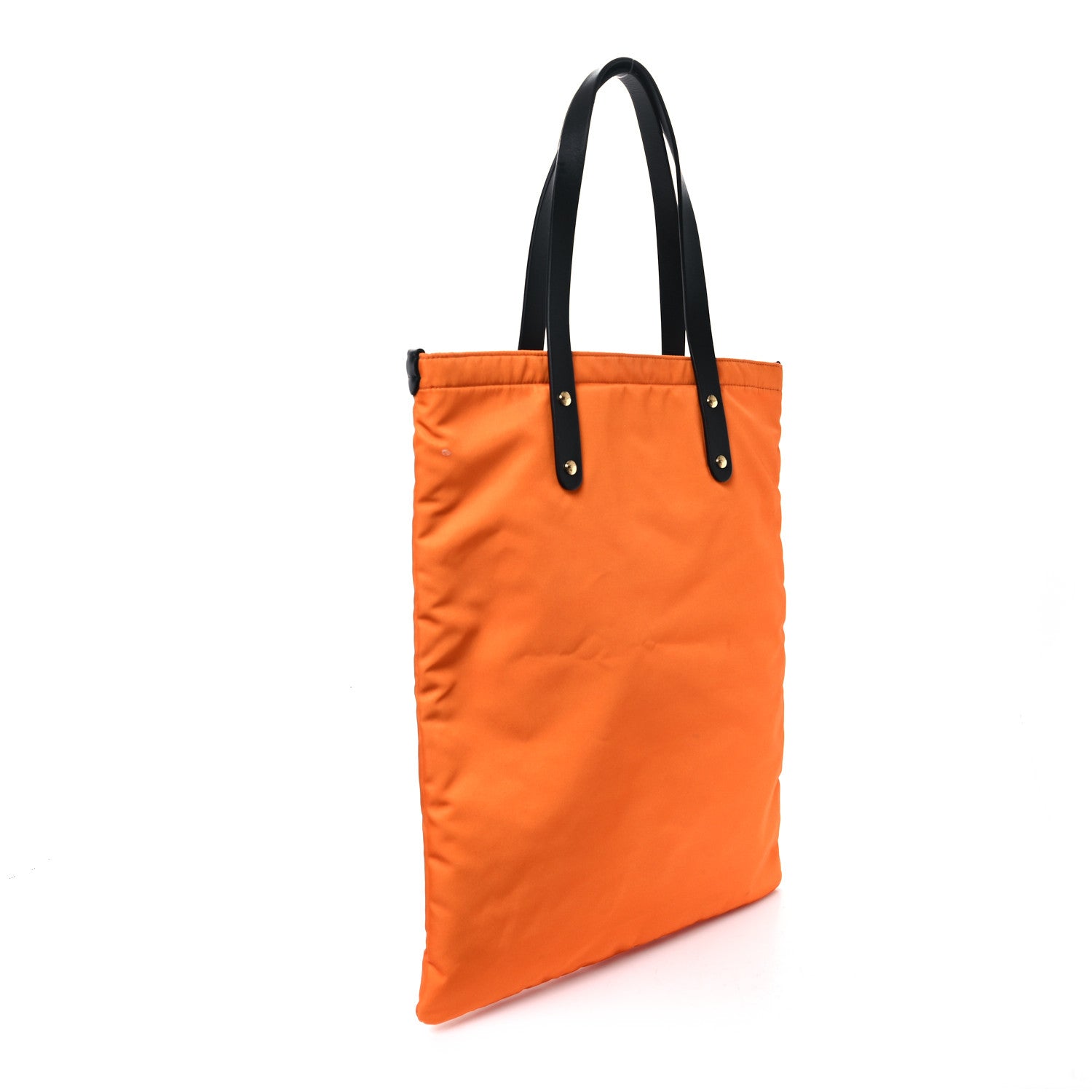 Nylon London England Print Logo Flat Tote Orange
