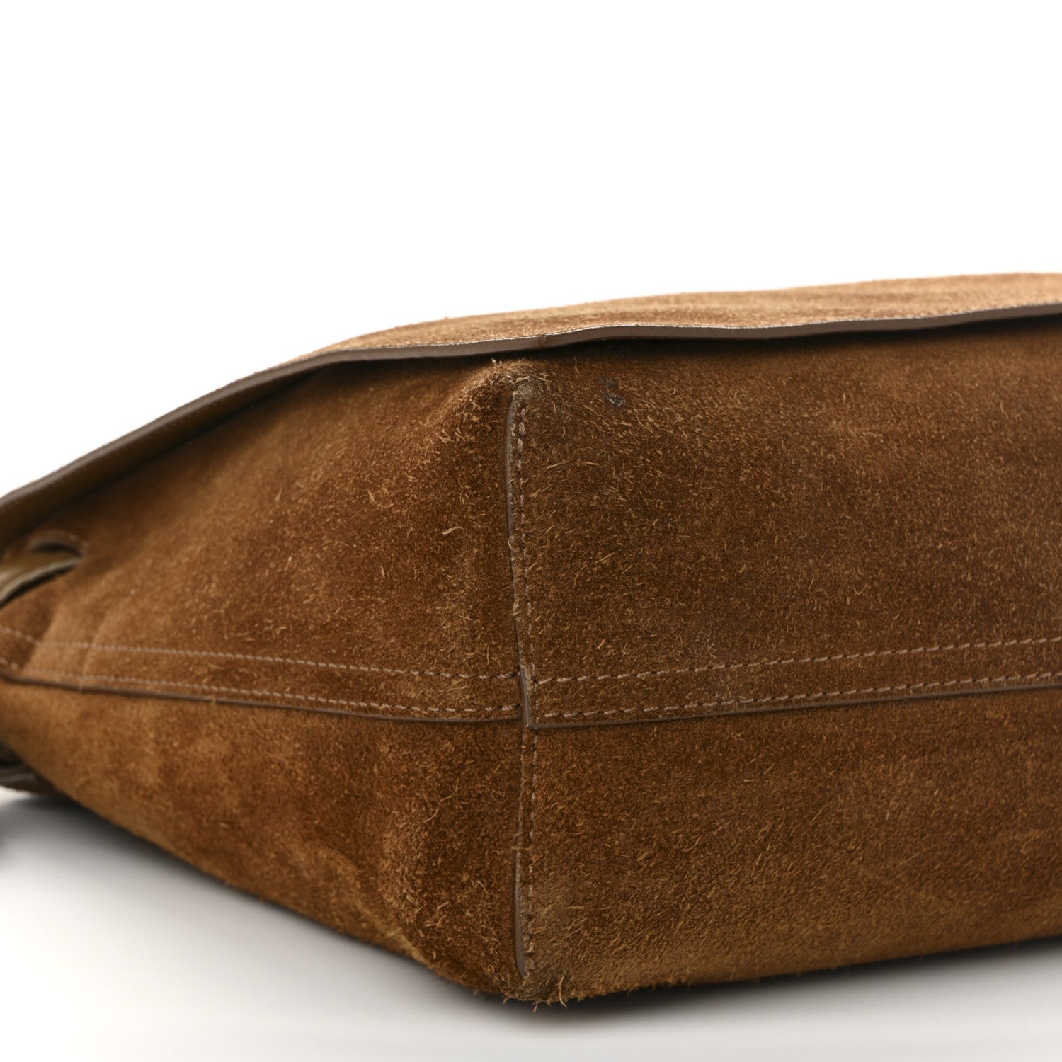 Suede Flamenco Satchel Tobacco